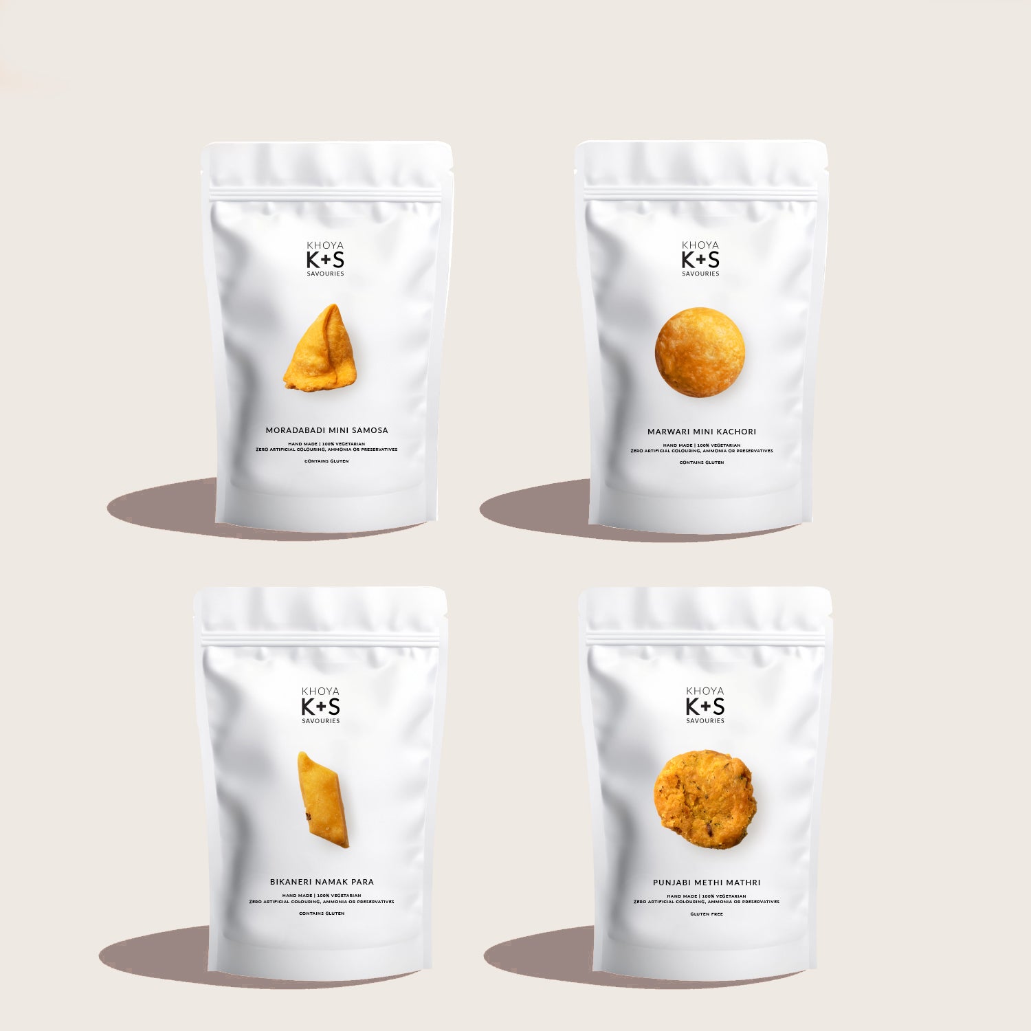 Savouries Set of 4 – KHOYA’s Classic Combo for Everyday Snacking