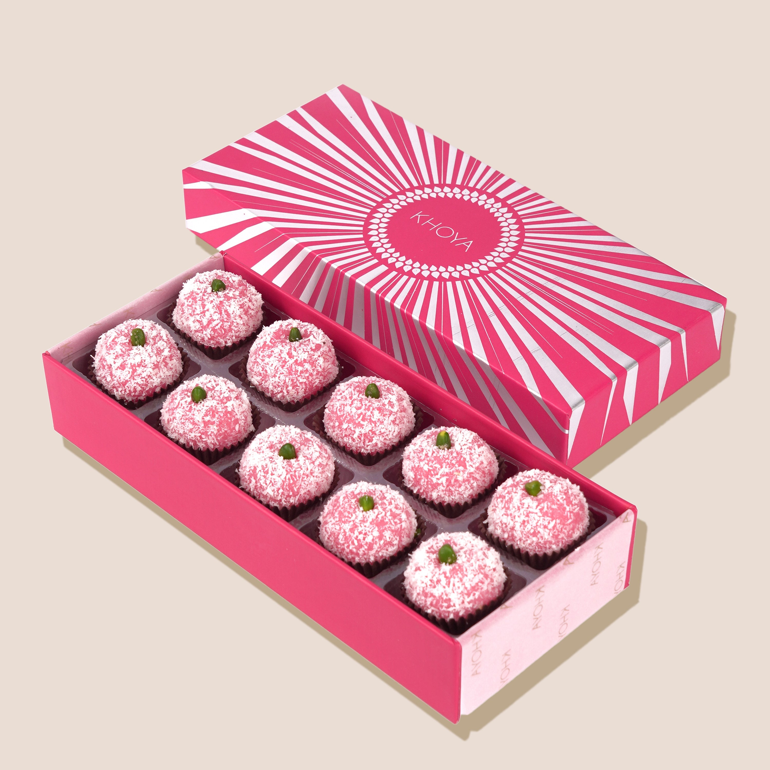Pink Coconut Ladoo
